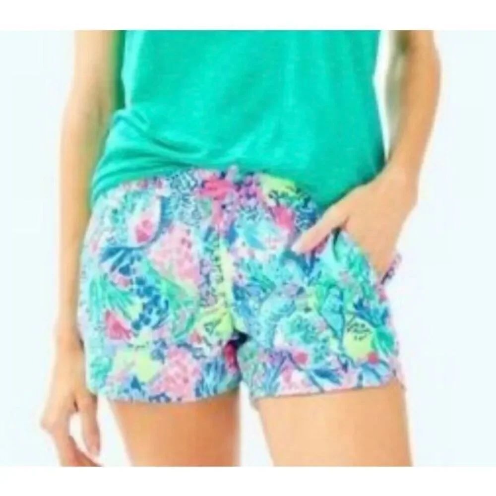 Lilly Pulitzer Luxletic runaround short in mermaid multi small